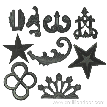 Decorative forged wrought iron components